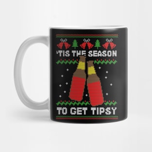 'Tis The Season To Get Tipsy Funny Ugly Christmas Mug